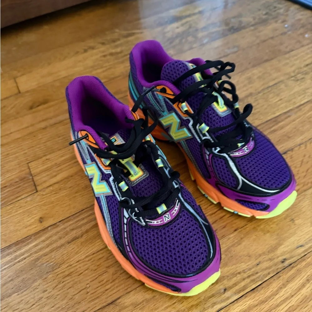 New Balance Purple and Orange Sneakers - Picture 2 of 6